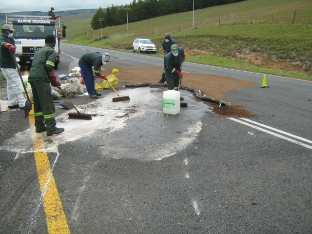 ECRT spill clean-up operation
